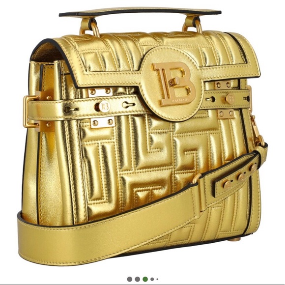 Balmain Bags Balmain Gold Quilted Leather Bbuzz Poshmark